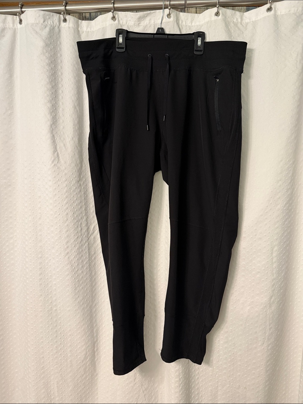 Source Unknown Black Men's Jogger Sweatpants with Zip Pockets No Size Label